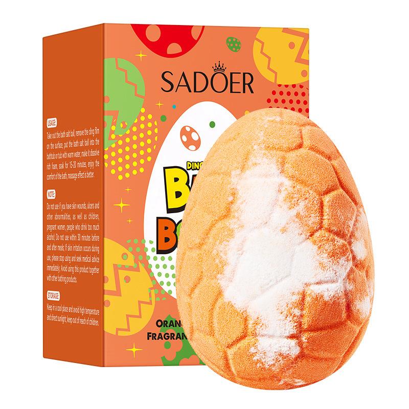 

Orange Dinosaur Egg Bath Salt Ball (Float) 100g Body Fragrance Bath Salt Ball Skin Care Products 1