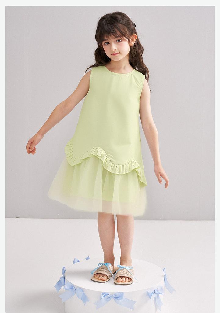 Korean Mesh Skirt - Baby Sleeveless Girls' Summer Dress