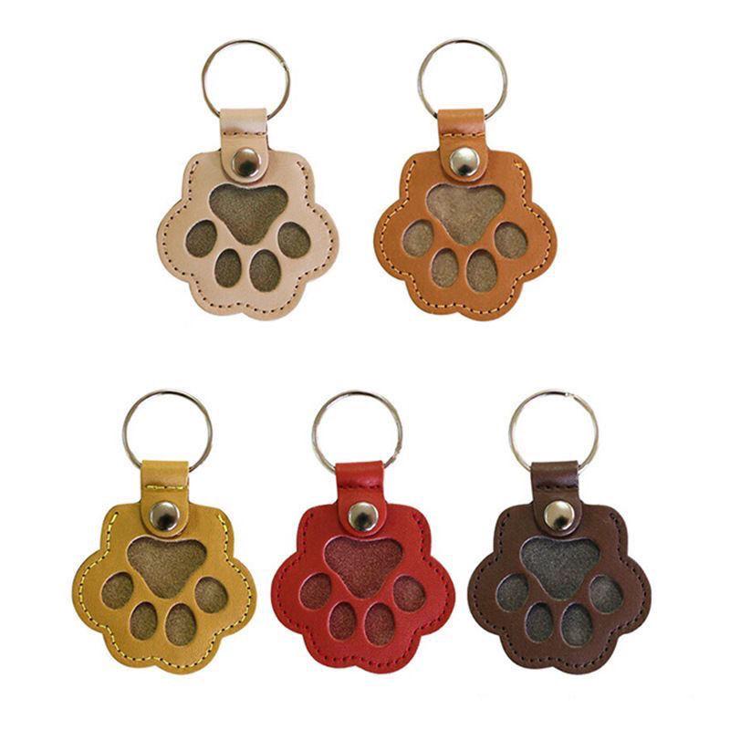 Exquisite Leather Pet Fur Keychain: Cute Cat & Dog Hair Bag Charm Ornament