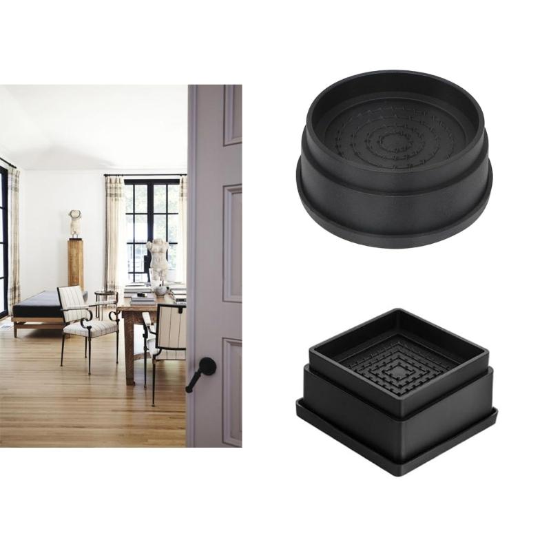 6Pcs Adjustable Bed Furniture Risers Heavy Duty Bed Lifts Risers With Rubber Pad for Couch Desk Sofa Table Enduring