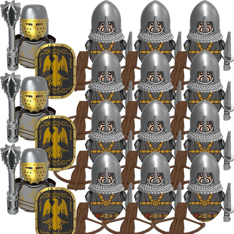 Kids Toys Medieval Military Figures Imperial Forbidden Army Knight Legion Ancient Soldier Suits Building Blocks Model Gifts