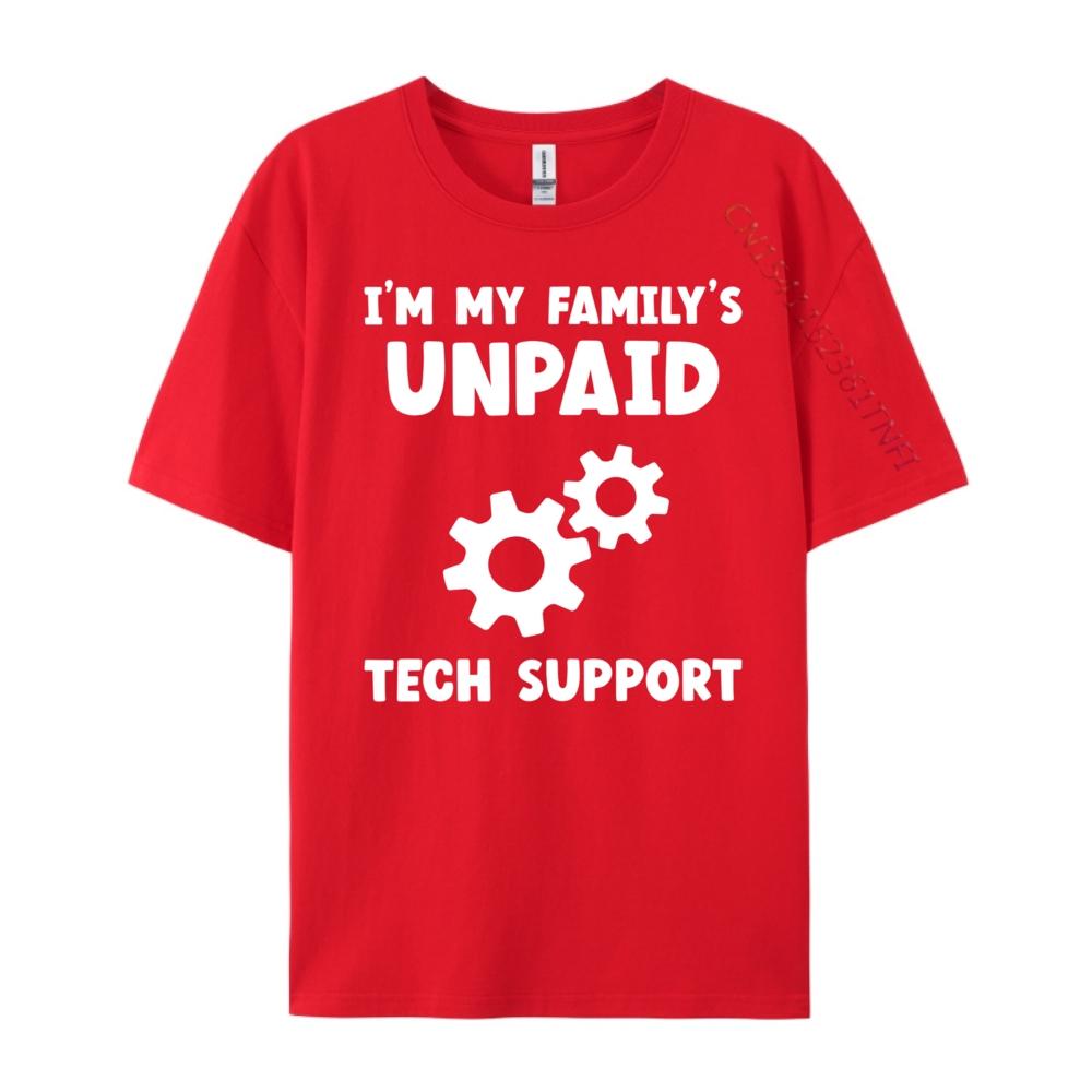I M My Family Unpaid Tech Support It Nerd Geek Computer Oversized T Shirt Men Mens Christmas Graphic Tee Shirt S