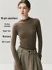 Women's Slim Fit Merino Wool Pullover Sweater - Half-High Neck, Autumn/Winter, Machine Washable