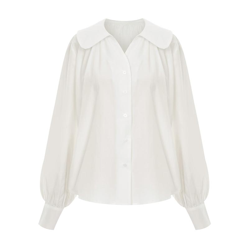 SELLY'S Round Collar Neck Blouse_I6A-Cbl009
