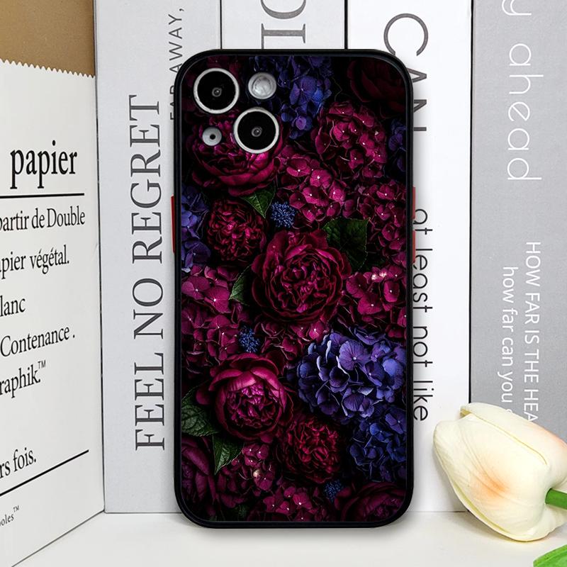 

Stylish Black Rose Deep Purple Flower Phone Case for Samsung Galaxy S26 S25 S24 S24+ S23 Ultra S22 Plus S21 FE S20 Floral Cover Galaxy S26 Ultra