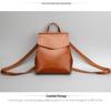 Europäische & Amerikanische Mode Vielseitiger Rindsleder-Rucksack: Damen Multifunktionstasche aus echtem Leder.