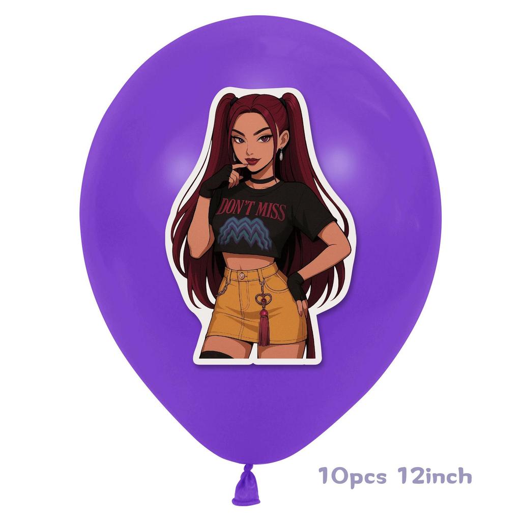 Demon Hunter Party Decorations Set: Banners, Cake Toppers, Balloons, Props for Theme Birthdays