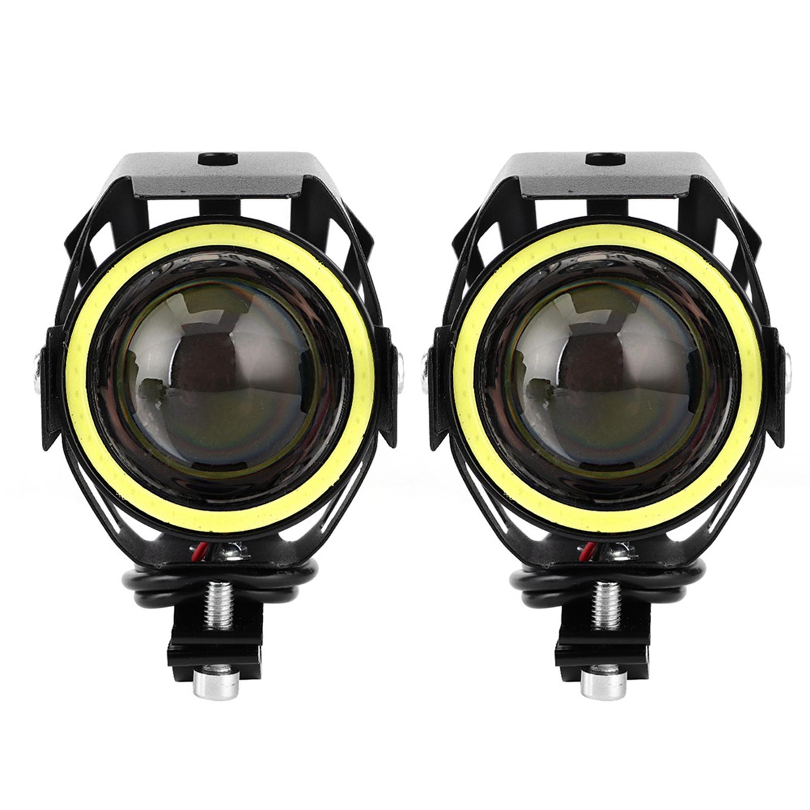 

2 шт. 12 В 30 Вт 3000 лм U7 светодиодный прожектор «ангельские глазки» белый свет IP68 мотоциклетный налобный фонарь с выключателем