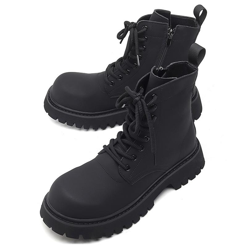 Long Martin boots men's British style high-top leather shoes 2024 new locomotive boots heightening leather boots 32058-J