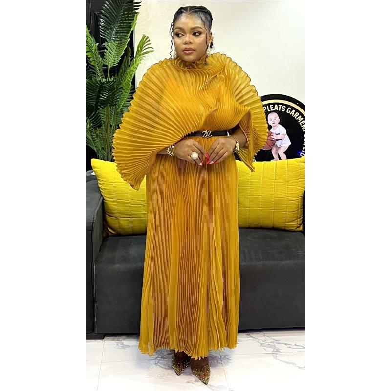 Afrikanisches Elegantes Einfarbiges Übergrößenkleid - Neuer Modestil