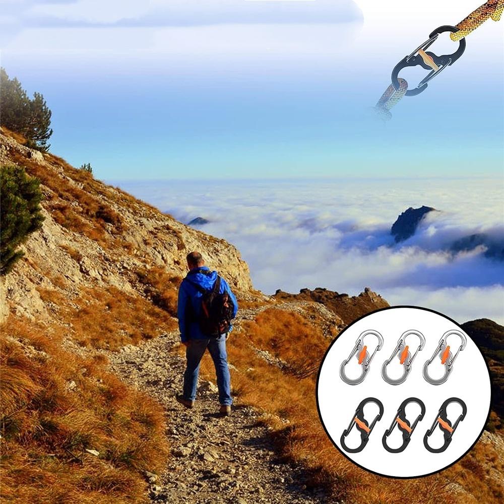 10-Piece Outdoor Camping Hook Set Mini S-Shaped Hooks Backpack S-Hooks Anti-Theft & Anti-Slip Suitable For Keys, Charms, Backpacks & Outdoor Gear