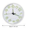 30cm Diameter Silent Quartz Clock Plastic Frame Luminous Wall Clock Wall Mounted Clock  Night Use