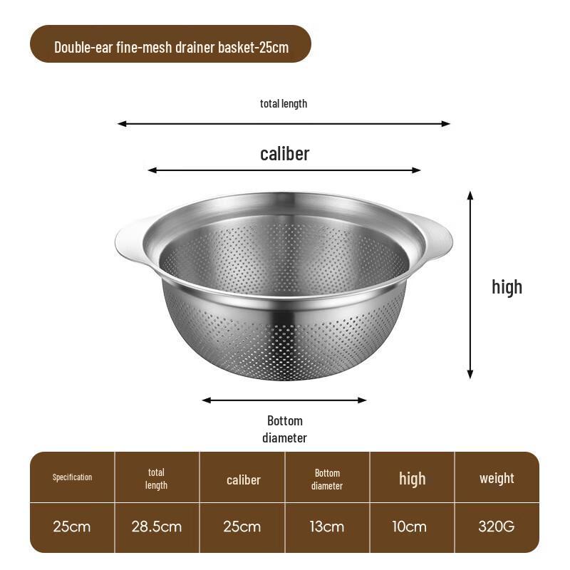 Zhi Shi 304 Edelstahl Multifunktions-Misch- und Waschschüssel