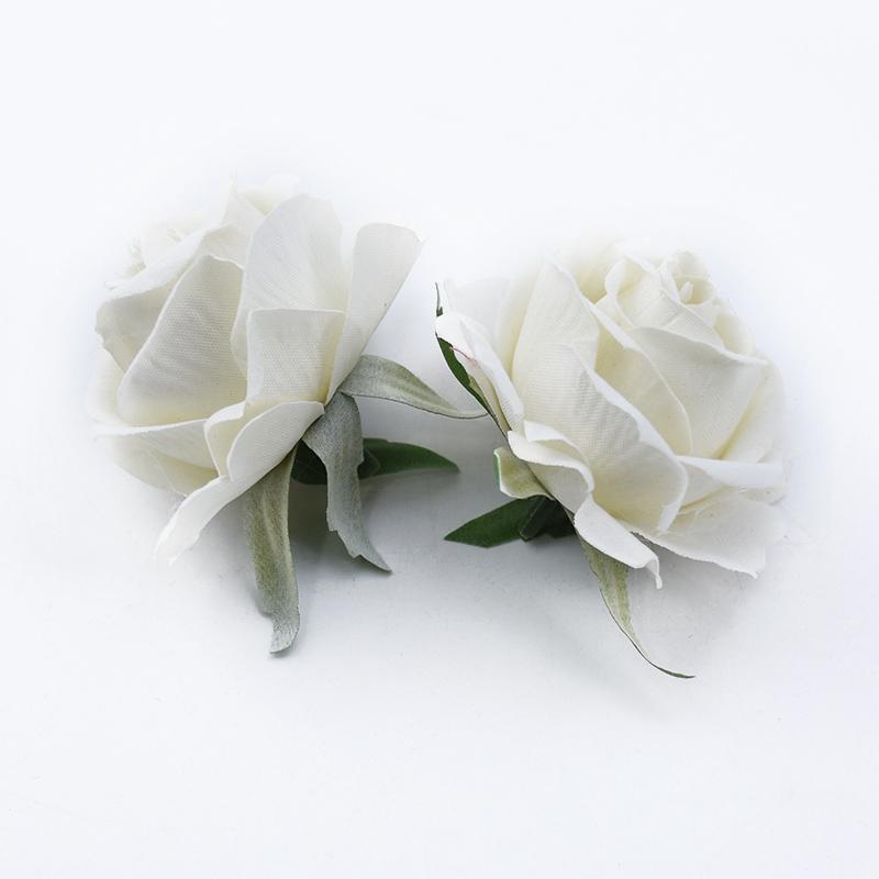 

50pcs Christmas Wedding Decorative Wreath Silk Roses Head Artificial Flowers Bridal Accessories Clearance Home Decor 20 Pieces