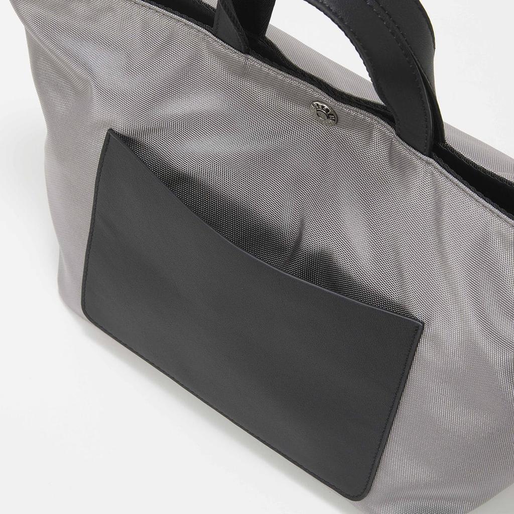 TOPKAPI Leather Pocket Mini Tote Bag with Shoulder Lightweight CALM Breath sisWEB ExclusiveNylon Strap, / [Gray]