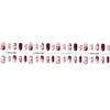 Chinese Style Cartoon Cherry Red Short Wearable Nails for New Year