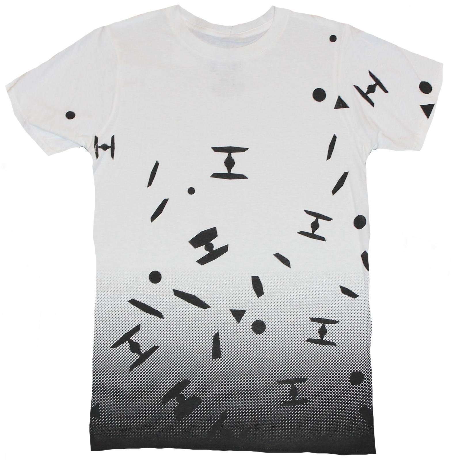 Star Wars Mens T-Shirt - Simplistic Tie Fighter Fade To Black All Over Image XXXL