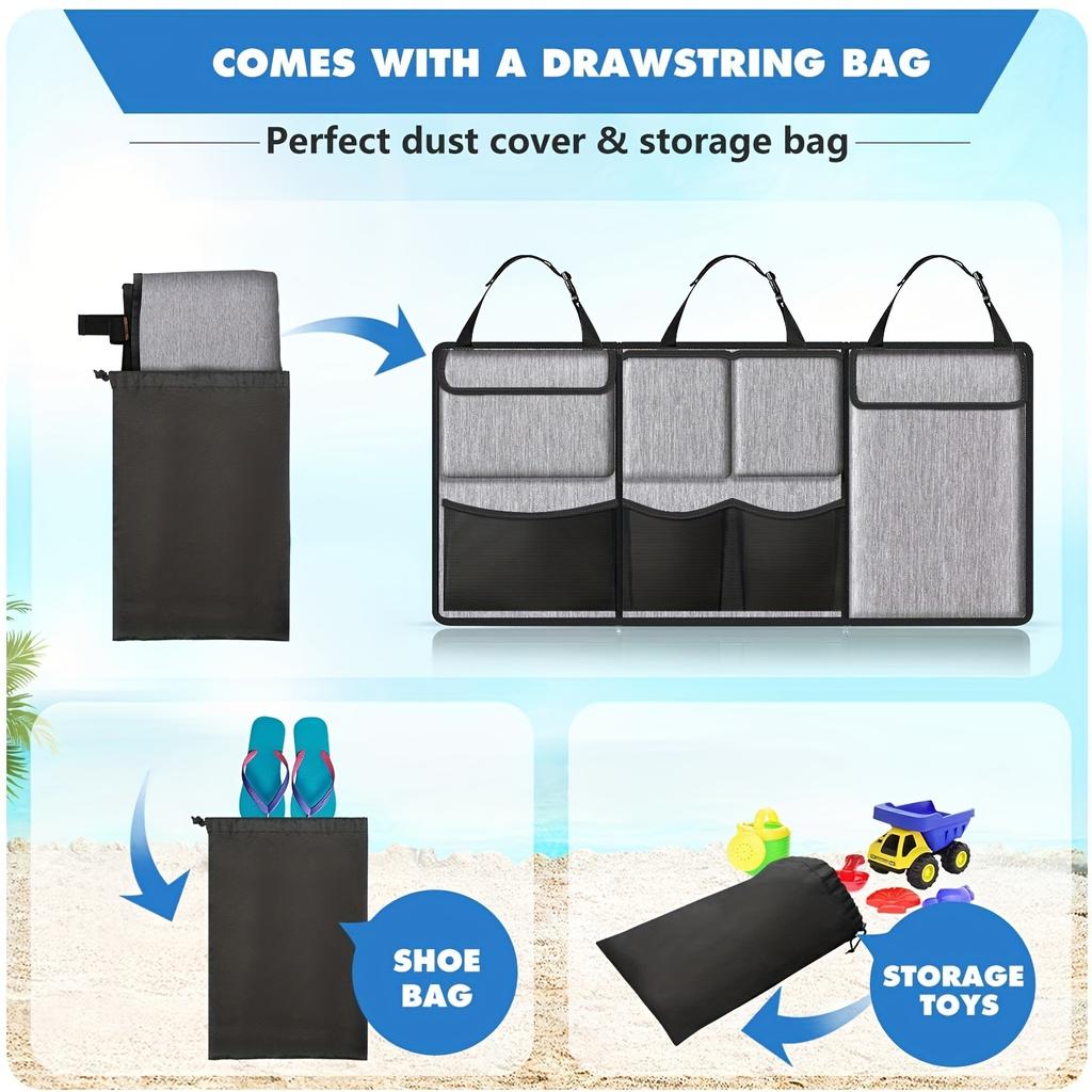 Oxford Cloth Car Car Back Seat Organizer Bag Hanging Car Storage Bag