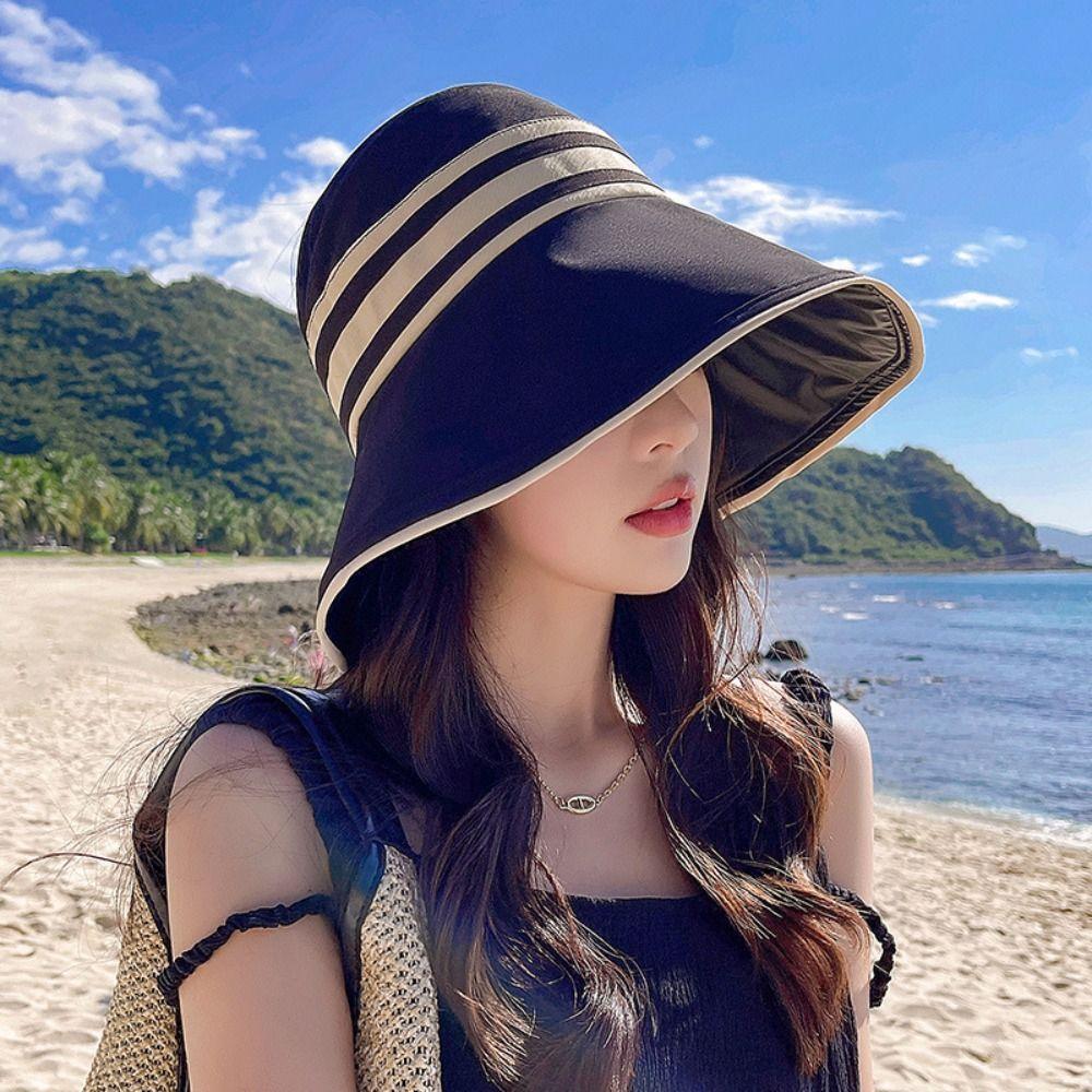 Pălărie de pescar cu boruri largi, Pălărie tip bucket pliabilă, Pălărie de soare portabilă, Femeie