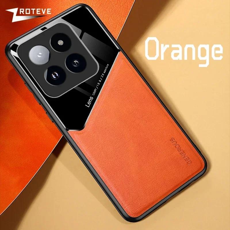 For Xiaomi14T Pro Case Leather Texture Soft Frame PC Cover For Xiaomi 14T 14 Ultra Mi 13 13T Xiomi Mi13 Lite Mi14T Cases