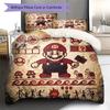 Super Mario Pattern Bedding Quilt Set Quilt Cover Pillowcase Home Decoration Birthday Gift (1 * duvet cover + 2 * pillowcase, without core)
