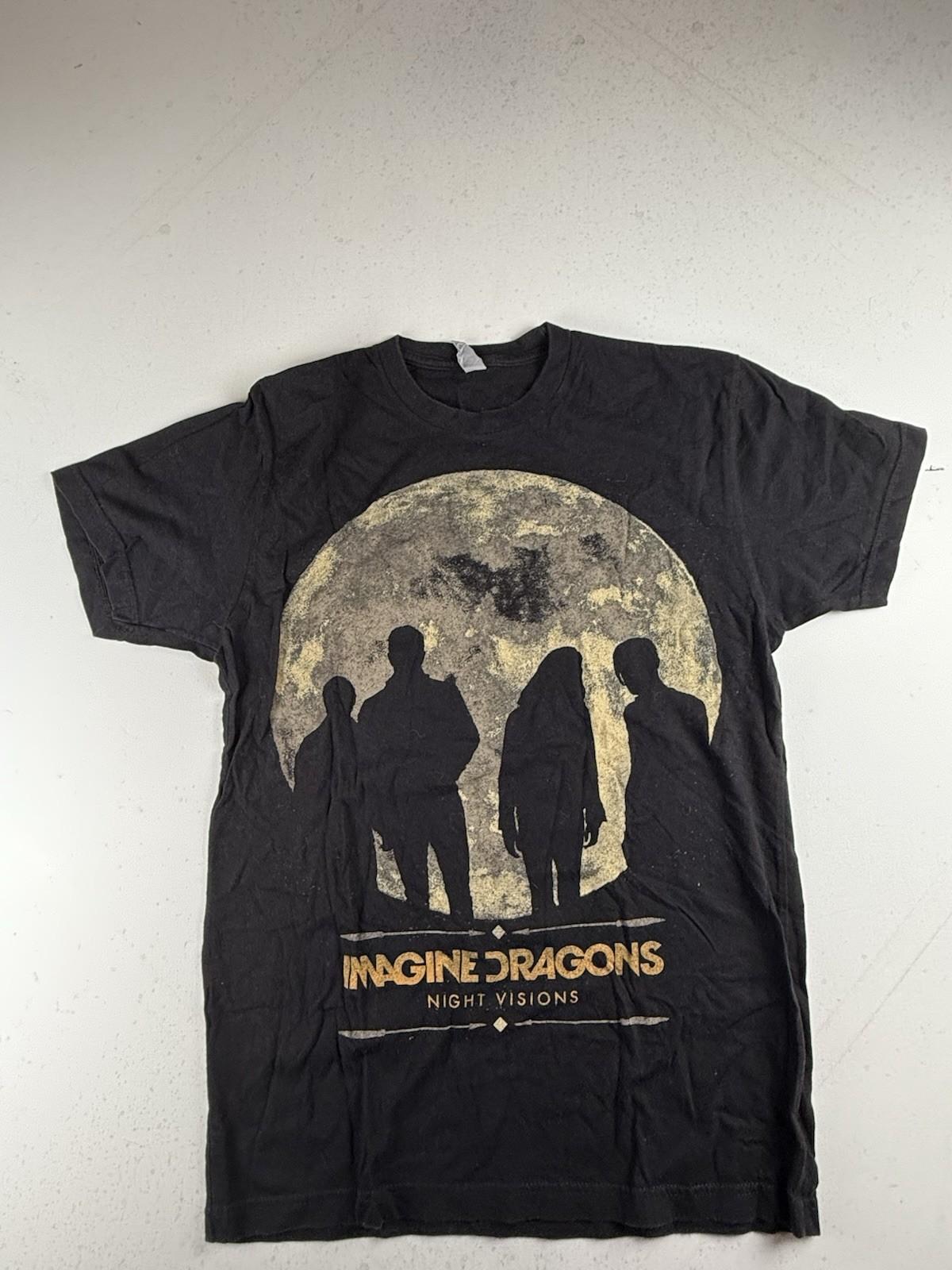 Imagine Dragons Night Visions Black 2013 Tour Concert T Shirt Size Small Unisex T-Shirt XXL