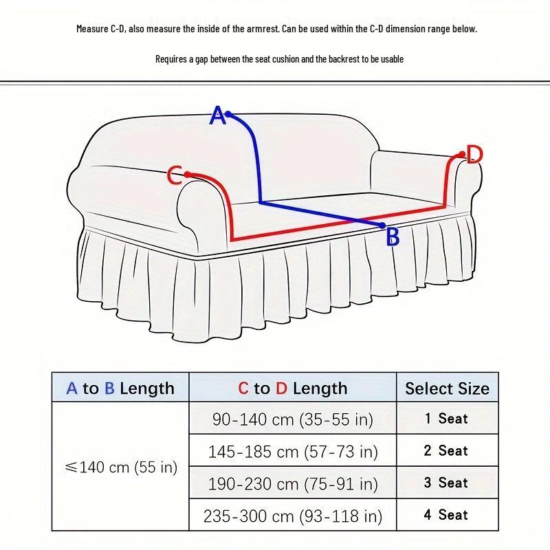 Universal Elastic Sofa Cover: Solid Color, Cross-Border Gauze Skirt, All-Season, Thickened Protection