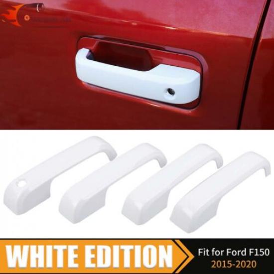 For 2015- FORD F150 Crew Cab External Door Handle COVERS W/O Smart Key WHITE