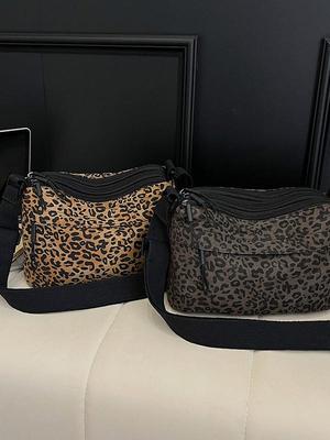 2025 Winter Fashion Retro Leopard Print Women's Handbag - Stylish Work & Commute Crossbody