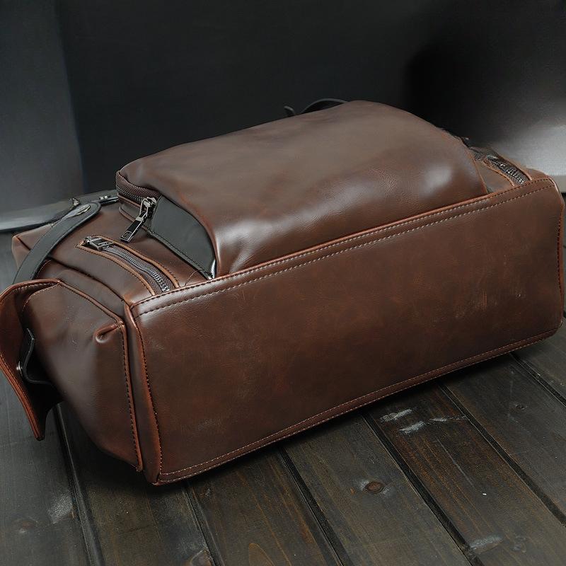The New Crazy Horse Leather Korean Men's Bag Casual One-shoulder Messenger Bag Handbag Travel Bag Large-capacity Men's Trendy Bag