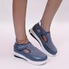 New large-sized casual single shoes for women in spring and summer, featuring flat woven breathable Velcro casual mesh