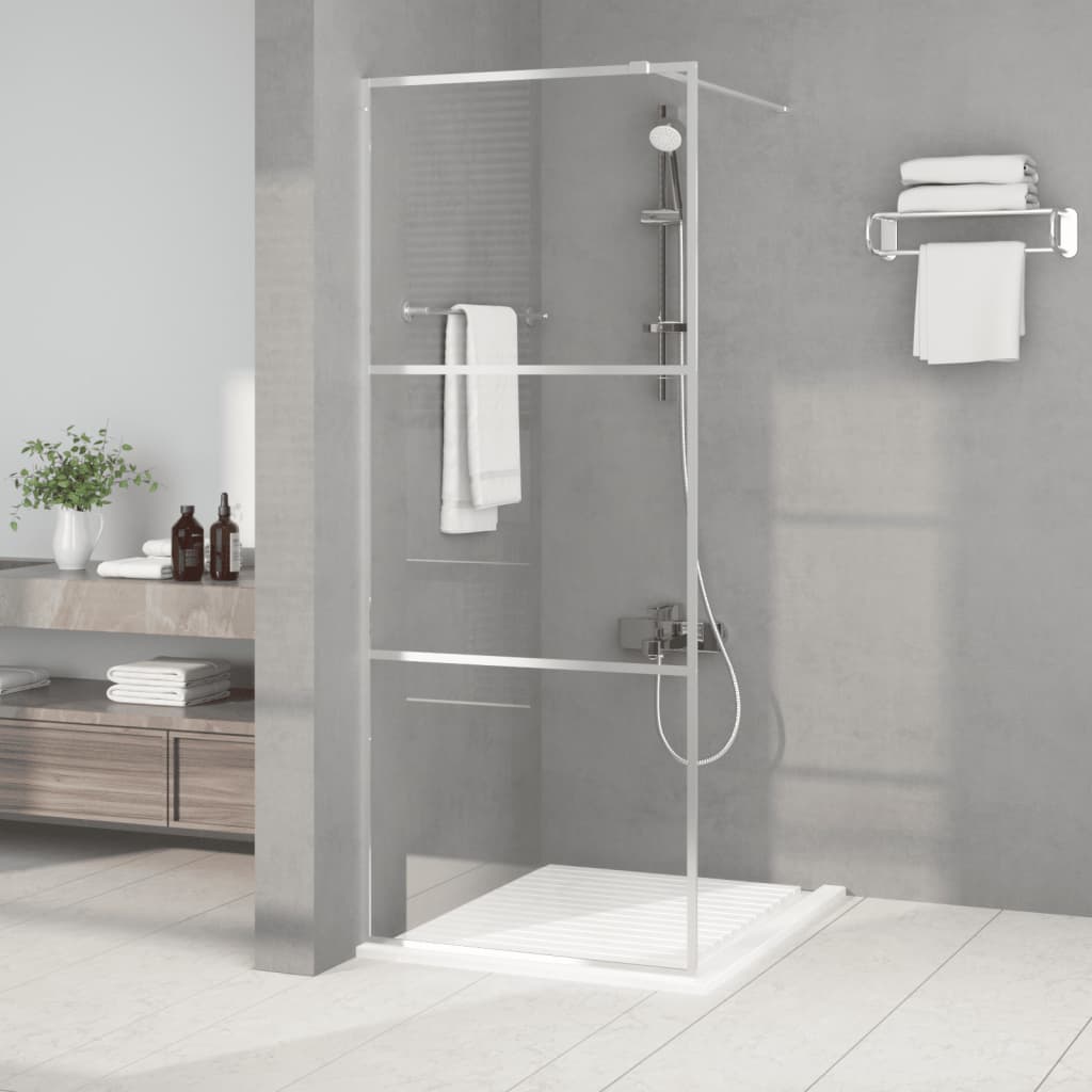 Walk In Shower Screen for Walk In Shower Silver 80 X 195 Cm Tempered Clear Glass