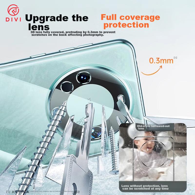 Phone Case for Huawei Mate60, Transparent Soft Cover with Full Protection, Ultra-Thin Airbag Silicone Case for Mate60