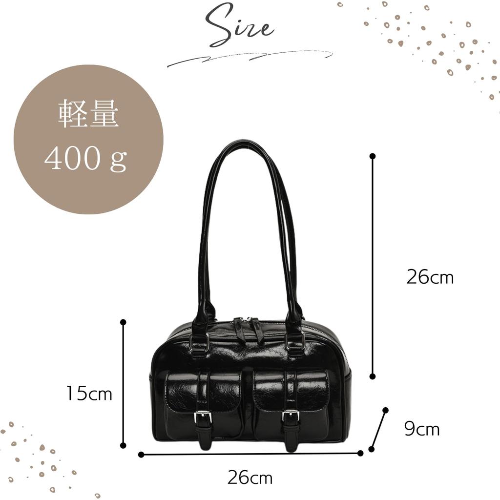 Harujio Mini Boston Bag, Horizontale Tasche, Damen-Umhängetasche, Tote Bag mit doppelter Tasche, Kleine horizontale Boston Bag, Breit, Trendig, Stilvoll, Niedlich,