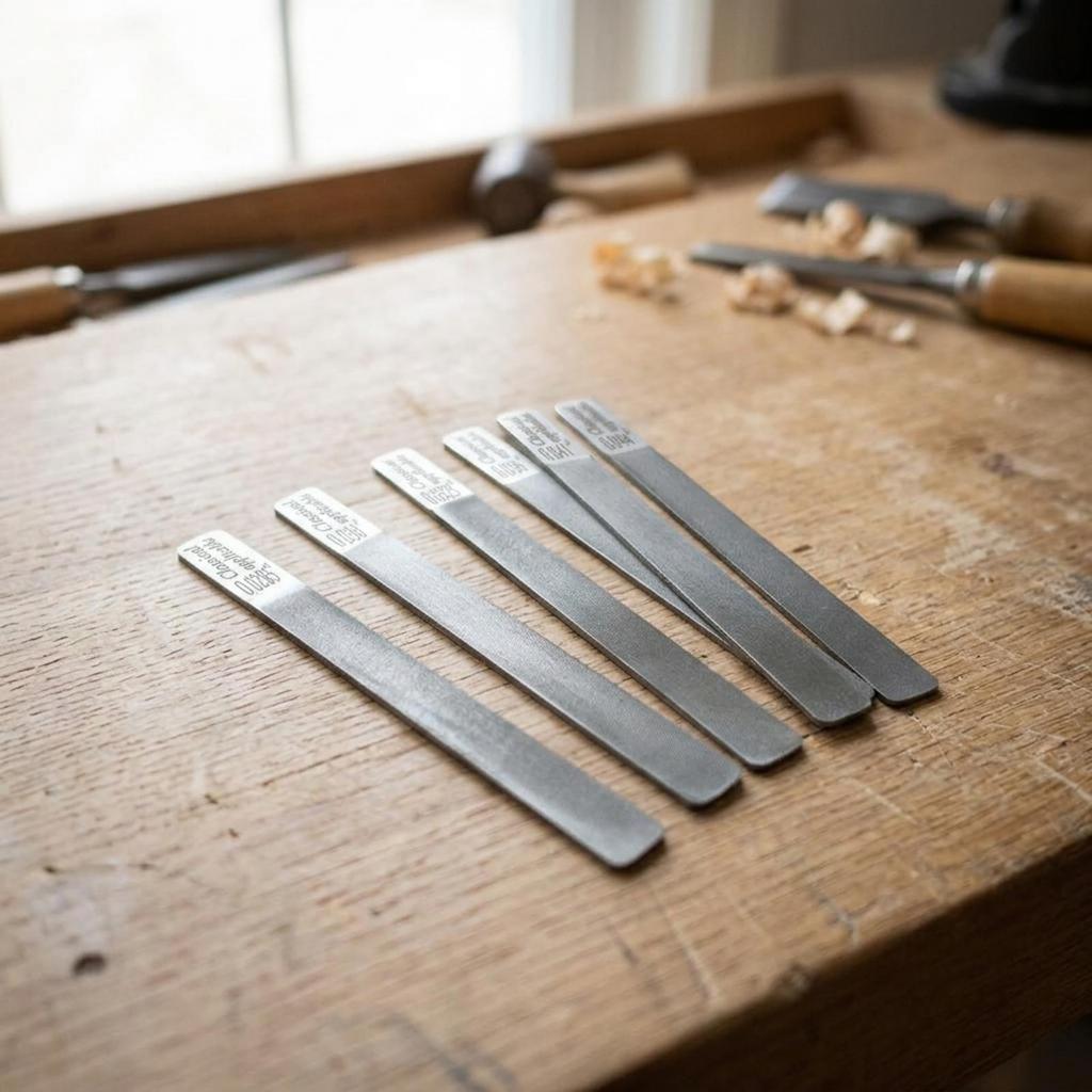 6 Pieces Guitar Nut File Set Flat Sturdy for Workbench
