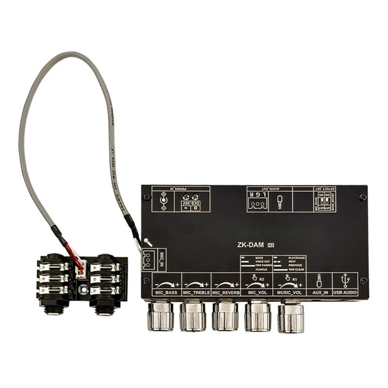 ZK-DAM H2 Digital Microphone Amplifier Board Preamp Bluetooth-compatible For Karaoke Reverberation Plate
