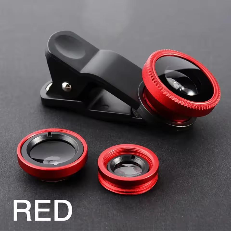 3 in 1 Fisheye Handyobjektiv Weitwinkel Zoomobjektiv Fisheye Makroobjektive Kamera-Kits Mit Clip Objektiv Auf dem Handy Für Alle Smartphones