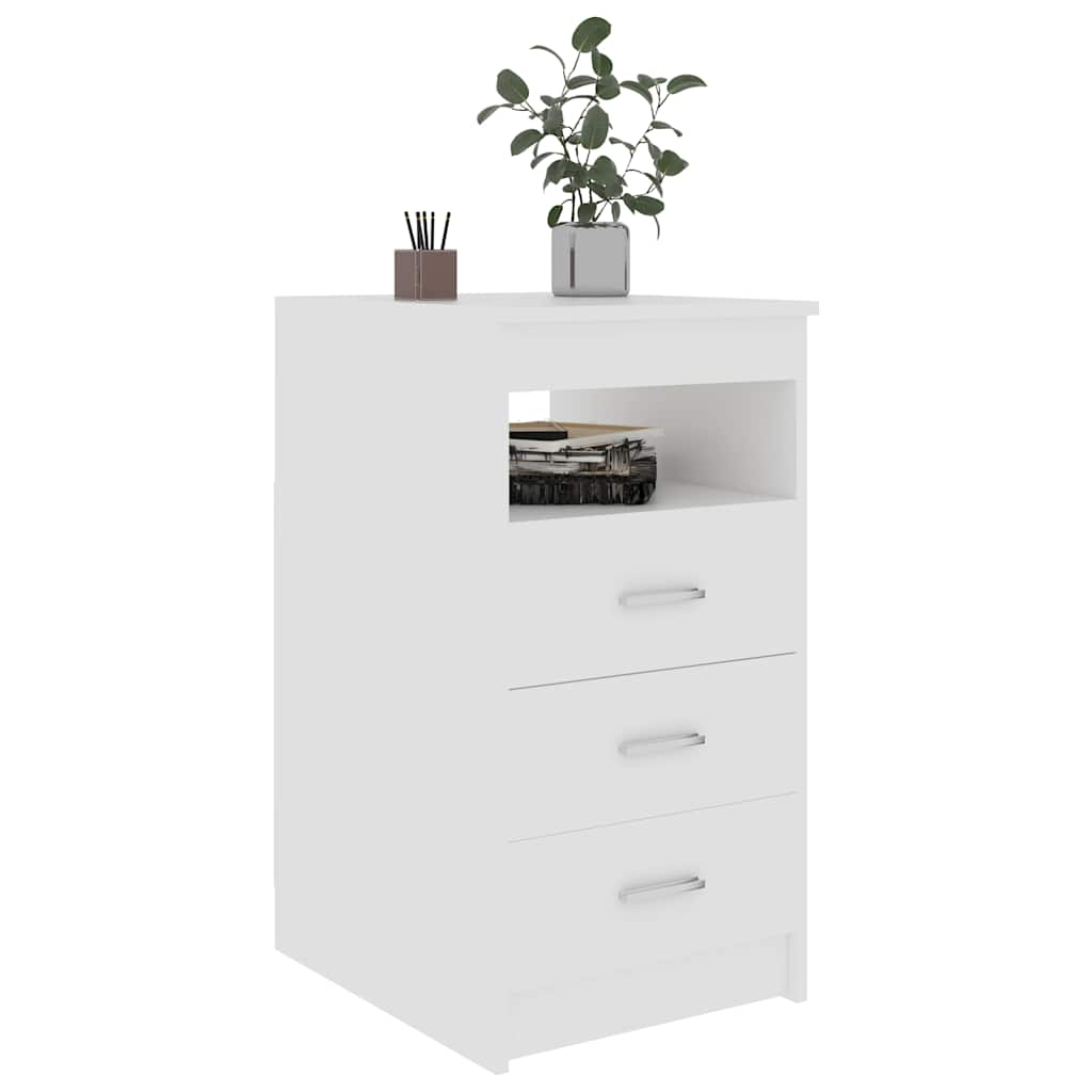Sideboard with Drawers White 40 x 50 x 76 cm Engineered Wood