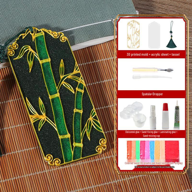 Cloisonné Enamel Bookmark Kit - Jingtai Blue Mid-Autumn Craft Activity
