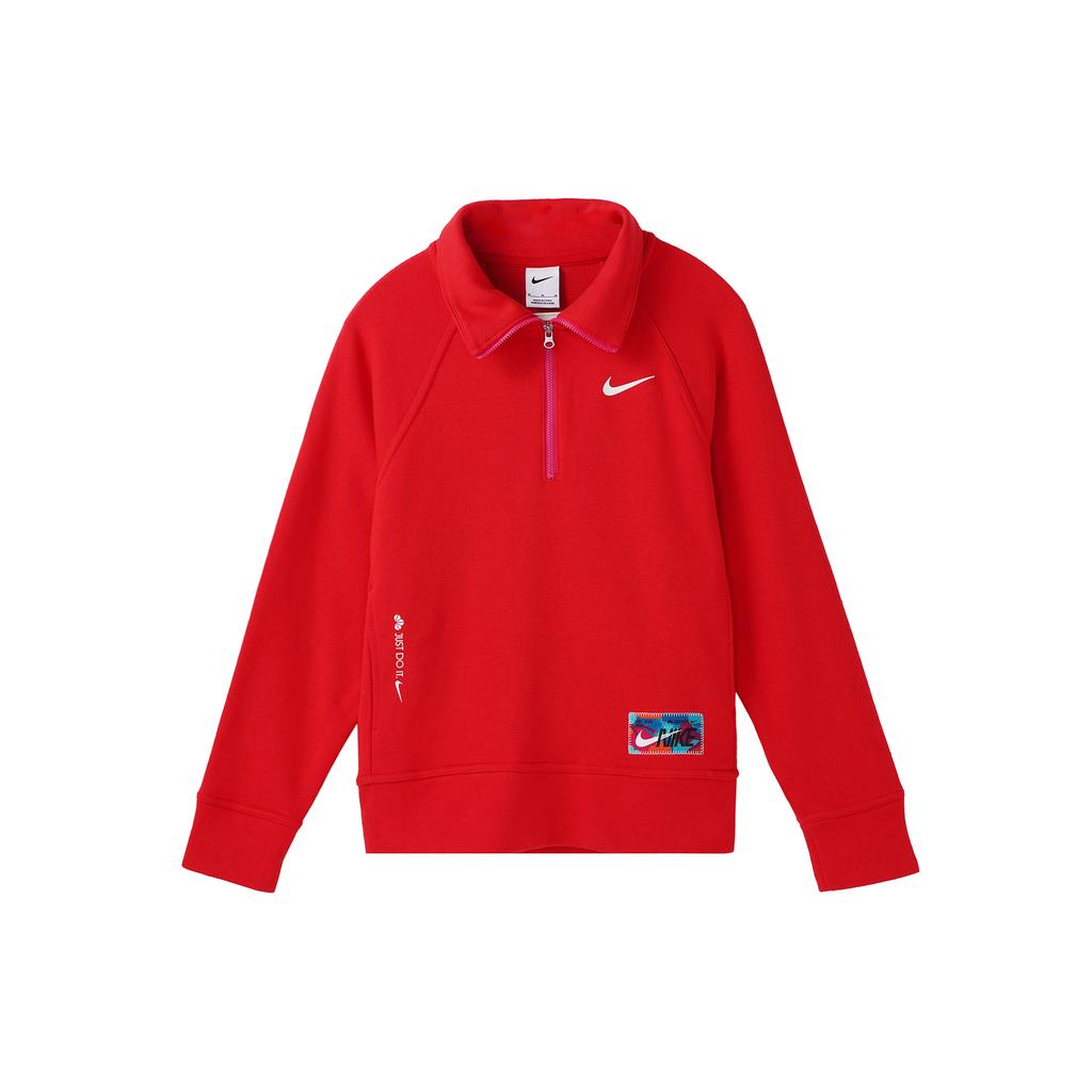 Nike CNY Collection Sweatshirts Women's Red Stand Collar Moderate Regular FD4070-657