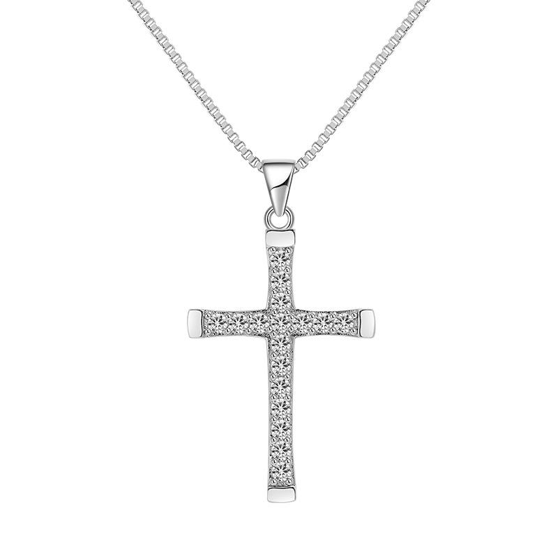 Belief Prayer Cross Pendant Small Design Street Hip Hop Cross Necklace