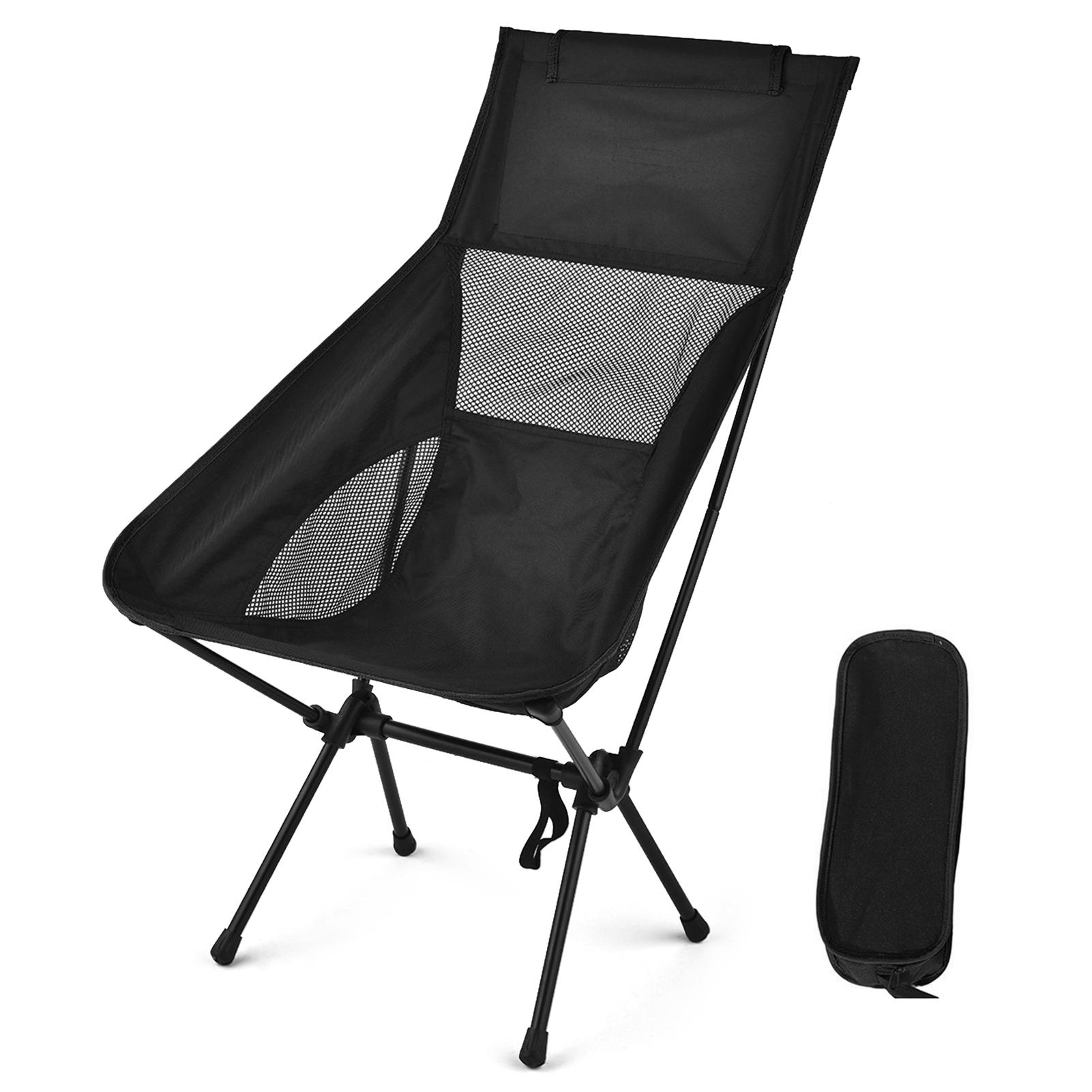 

2 шт. складной стул для кемпинга, легкий портативный стул для кемпинга на открытом воздухе для барбекю, пикников, пеших прогулок 1 чёрный