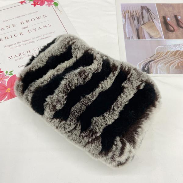 Rabbit Fur Scarf Women Winter Warm Knitted Neck Warmer Fashion Stylish Ring Scarves