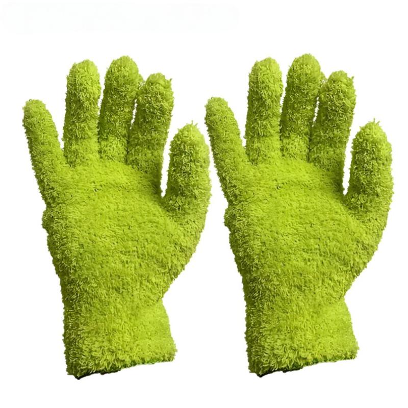 Microfiber Dusting Gloves - Stretchable & Breathable Cleaning Gloves, Non-Waterproof For Cars, Boats, Rvs, Pools, Home, Kitchen