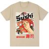 Japan Sushi Funny Graphic Tshirts Women Fashion Harajuku TShirt Oversized Summer Japanese Style T Shirts Streetwear Personality