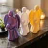 Durable Eco Friendly Craft Gifts 3D Printed Angel Figurine, Abstract with Kid Statue, Minimalist Sculpture, Compact Artistic Tabletop Ornaments Modern