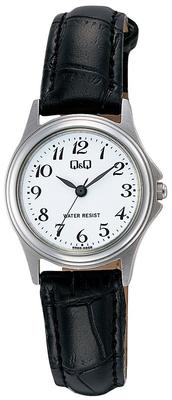 Citizen Analog Edelstahl Leder Weiß Q&Q Damen Armbanduhr, Modell, Wasserdicht, Armband, W379-304,