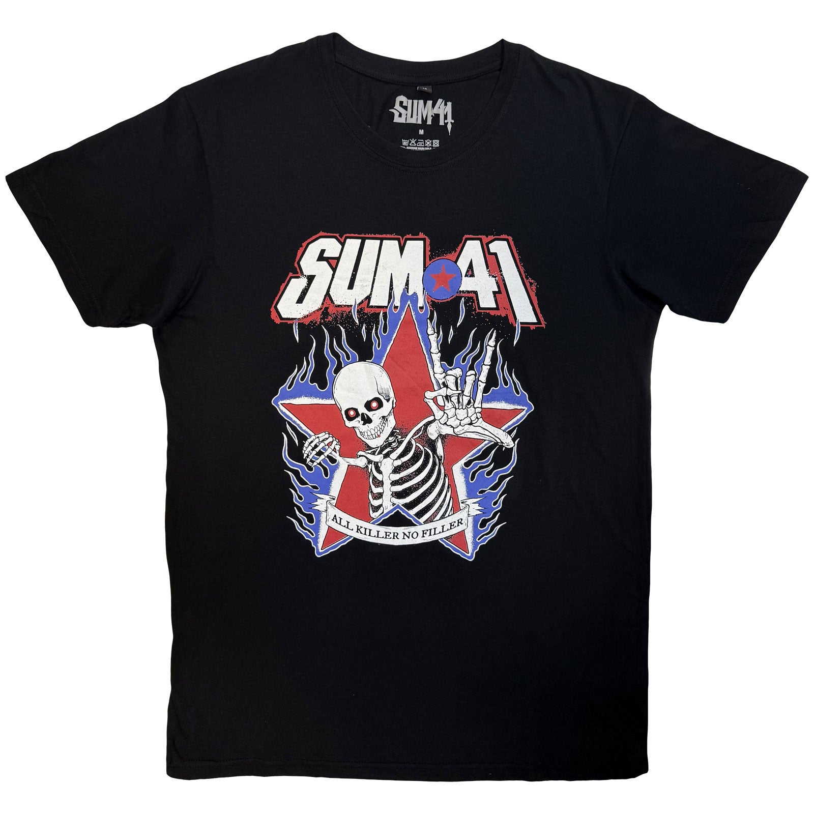 Sum 41 Carbon TShirt All Killer No Filler Skeleton Black OFFICIAL NEW S