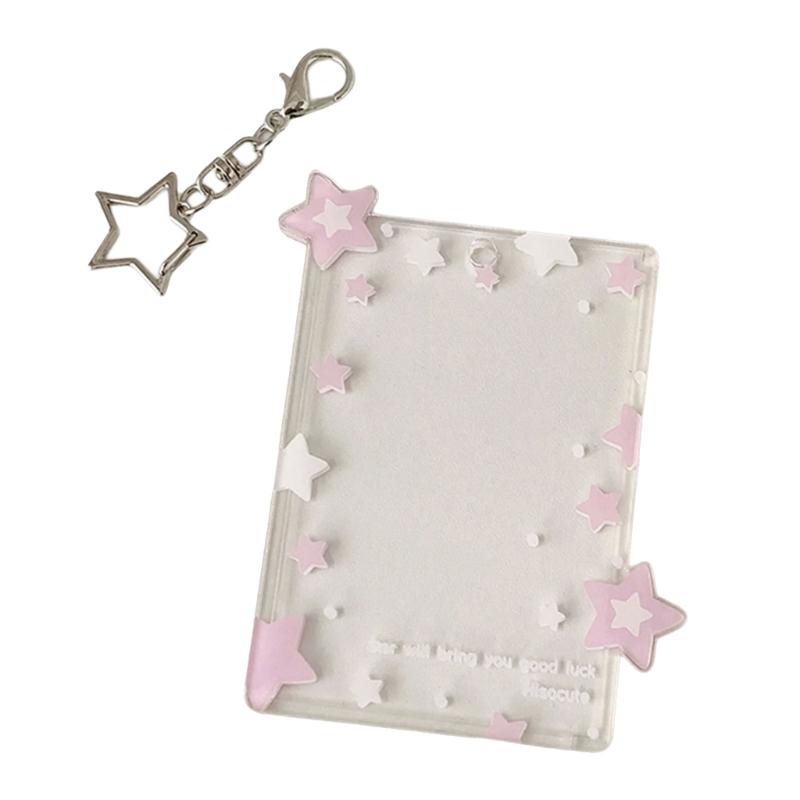 3 Inch Photo Card Pouches Photo Card Protector Sleeve Mini Photo Protector With Carry Hook For Backpacks Key Organizes