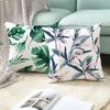 Summer Tropical Plants Cushion Cover Green Leaves Printing Decorative Pillowcase Polyester Tropical Plants Throw Pillow Case